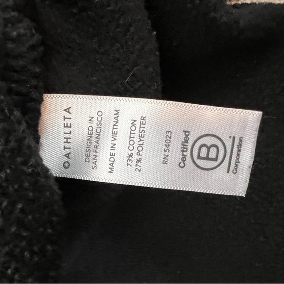 Athleta Sweatshirt Women's Small Mock Funnel Neck Black Pull Over Workout Casual - Picture 8 of 9